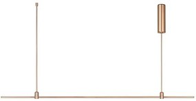 Sistem tubular magnetic-decorativ GRAMMI 03 H-75cm, auriu satinat