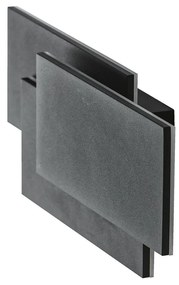 Aplica de perete LED ambientala CLOVER SQUARE neagra