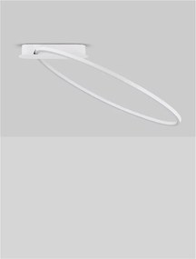 Lustra LED aplicata design modern minimalist KIKLOS alb