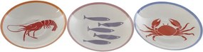 Set cană și farfurioară din porțelan cu motive marine, 220 ml, 12×9×7 cm, „Aigua"