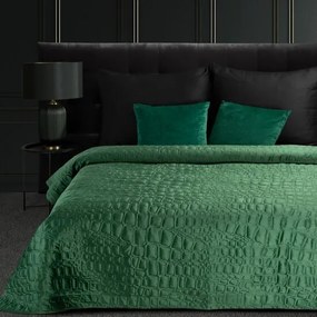 Cuvertură de pat de design SALVIA din catifea verde fină Lăţime: 220 cm | Lungime: 240 cm