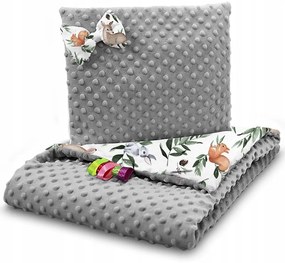 ShopJK PĂTURĂ PENTRU CĂRUCIOR CU PERNĂ BAMBI 75x100 CM