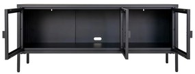 Comodă TV neagră din metal 130x55 cm Brisbane – House Nordic