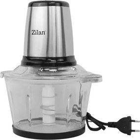 Tocator legume-fructe Zilan ZLN3898 din inox, Vas din sticla capacitate 2L, 2 trepte de viteza + pulse, Putere 400W