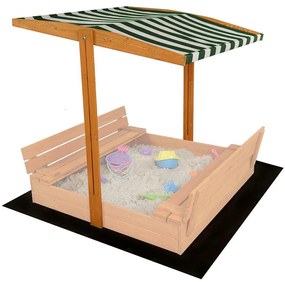 Acoperiș Baby Mix pentru lada de nisip din lemn  120 x 120 cm, verde și alb