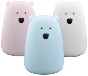 Lampă LED RGB pentru copii BEAR, tactilă, 0,8W, 5V, roz + USB