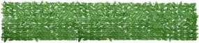 vidaXL Paravan de balcon, frunze verzi, 400x75 cm