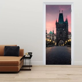 Fototapet pentru ușă - Pe podul Karol (95x205cm)