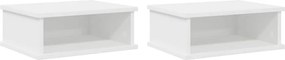vidaXL Noptieră 2 pcs Alb 40 x 31 x 15 cm Lemn compozit