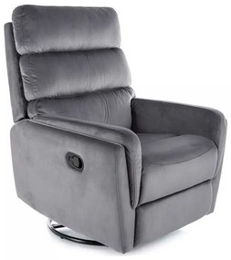Scaun reclinabil Belfort Velvet, gri
