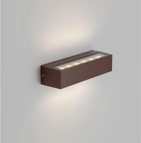 Aplica exterior corten liniara 22cm IP65 LED CCT PRISMATIC