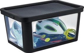 Capac pentru cutie de depozitare negru din plastic 57x39x3 cm Albris – Rotho