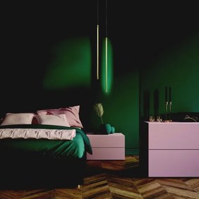 Lustră LED pe cablu LED/12W/230V auriu Zambelis 20122