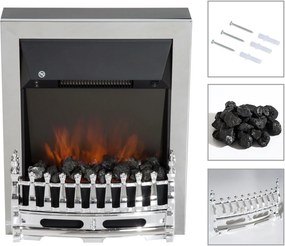 Semineu electric 1000-2000 W Argintiu