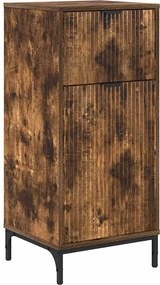 vidaXL Dulap de Baie cu sertar cu ușă Stejar fumuriu 39,5 x 36 x 88 cm