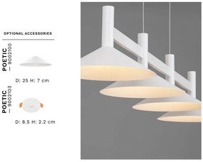 Lustra liniara cu 4 spoturi LED 3000K POETIC alb