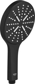 Para de dus Grohe Rainshower 130 SmartActive negru mat 3 tipuri de jet