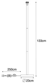 Lampă de podea rustică din lemn fără abajur - Mels