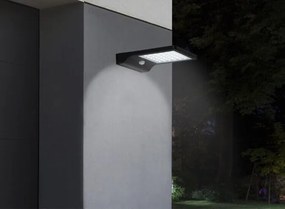 HÖFFTECH - Lampă solară de perete cu LED și senzor, 3,7V, 2200 mAh, IP44