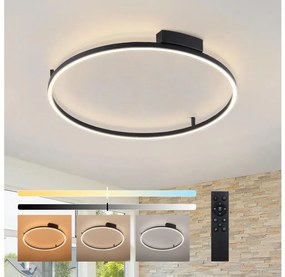 Brilagi - Corp de iluminat LED reglabil PORTOFINO LED/60W/230V Ø 80 cm negru + telecomandă