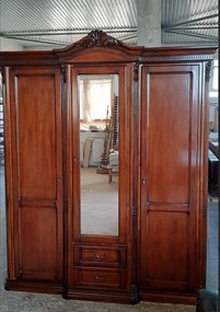 Dulap lemn masiv Briston 3 usi 2 sertare: L 178 x A 65 x H 233 cm