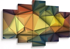 Tablou - Abstracție 3D poligonală (150x105 cm)