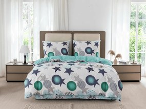 Lenjerie de pat din microfibra flanelata MINT STARS colorata Dimensiune lenjerie de pat: 70 x 90 cm | 140 x 220 cm