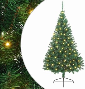 vidaXL Pom de Crăciun artificial pre-iluminat Verde 240 cm PVC