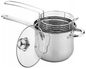 Cratita cu cos Kinghoff KH 4581, 3.6 l, 18 cm, Fund multistrat, Inductie, Inox