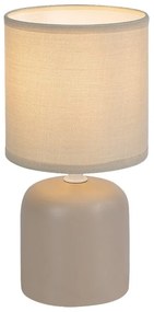 Lampa de masa ceramica si abajur bej Daphni