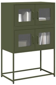 vidaXL Dulap înalt, verde măsliniu, 68x39x107 cm, oțel