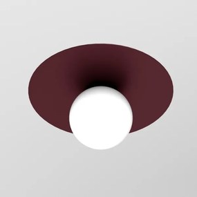 Plafonieră FLAT 1xE27/15W/230V, diam. 35 cm, burgund