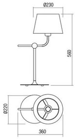 Redo 01-1980 - Lampă de masă MORRIS, 1xE27/42W/230V, albă