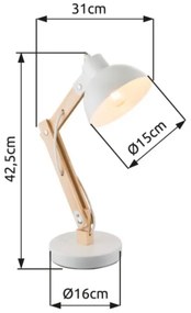 Brilagi - Lampă de masă FOCUS 1xE27/40W/230V albă