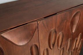 Comoda inalta cu model 3D, Lemn Salcam, Maro, DUNE 120cm