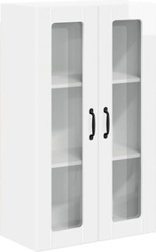 vidaXL Dulap suspendat de bucătărie cu ușă Alb lucios 60 x 31 x 100 cm