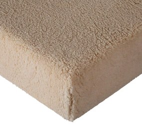 Cearceaf elastic cu blăniţă SHERPA, crem 180 x 200 cm