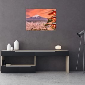 Tablou pe sticlă - Fujiyoshida, Japonia (70x50 cm)
