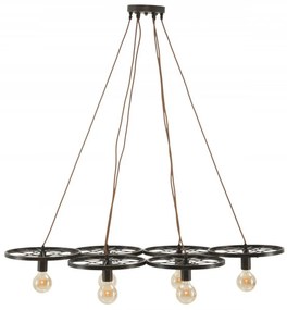 Lustra neagra din metal, 110 x 60 x 12 cm, Circle Mauro Ferreti