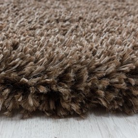 Covor maro închis rotund ø 80 cm Fluffy – Ayyildiz Carpets