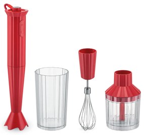 Mixer vertical cu pahar de măsurare și tel, roșu, diametru 7 cm - Alessi