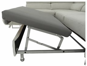Set canapea cu spaţiu de depozitare, gri deschis, material textil, stânga, BUTON R