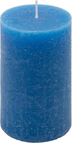 Set de lumânări rustice, 11,5 cm, Ø 6,8 cm, albastru, 12 buc