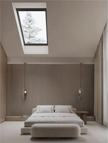 Pendul design modern, Stone Gray, TEMPUS, 18x48cm