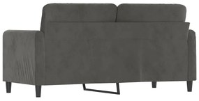 Canapea cu 2 locuri, gri inchis, 140 cm, catifea Morke gra, 158 x 77 x 80 cm