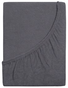 Cearșaf de pat 4Home Perfect din frotir antracit, 180 x 200 cm