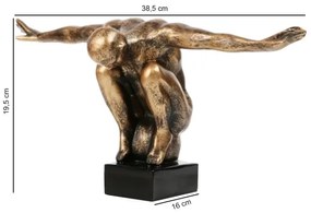 Decorațiune de masă 25x41x20 cm, rășină/patină aurie