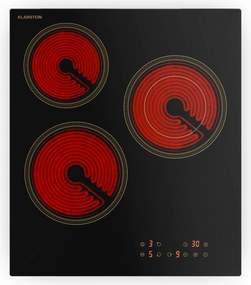 Klarstein Victoria plită vitroceramică, 3 zone, Elegant, atemporal, 5000 W, 45 cm