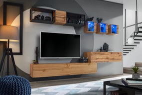 Mobilier living Shelly 27 WTS SW M3 (stejar wotan + negru mat). 1024211