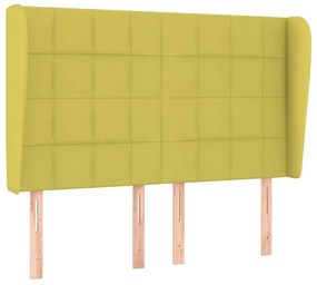 Pat box spring cu saltea, verde, 140x200 cm, textil Verde, 140 x 190 cm, Cu blocuri patrate